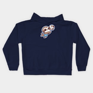 Cute Sloth Volleyball Player Kids Hoodie